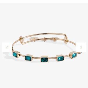 Elegant Gold and Teal Bracelet Alex and Ani